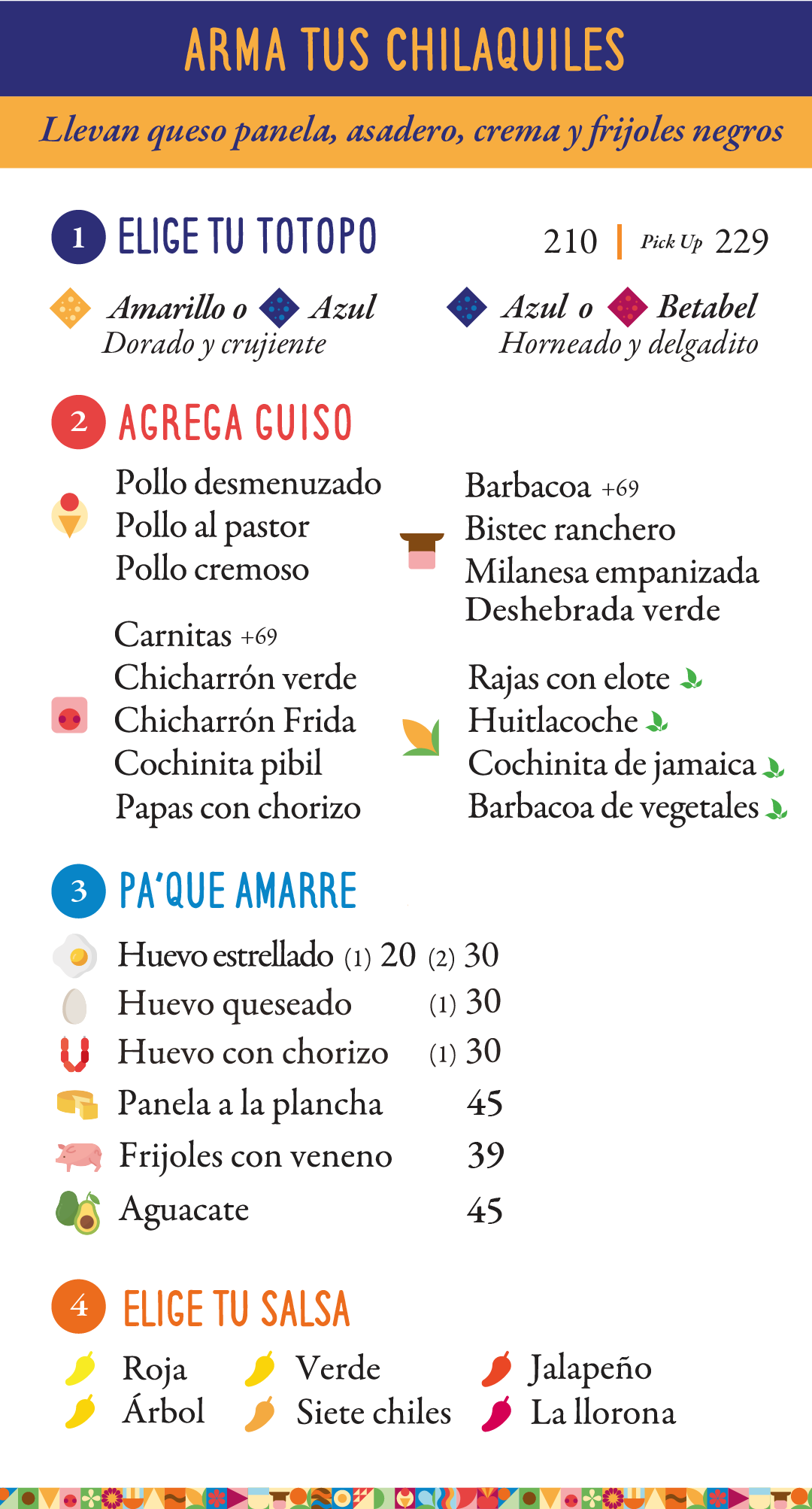 Frida Chilaquiles - Menu - Arma tus chilaquiles